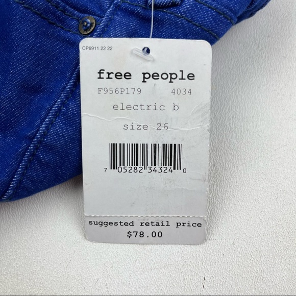 Free People Electric Blue Ombre Skinny Jeans - Picture 9 of 9